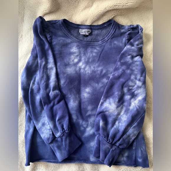 2/$20 ✨Universal Thread Tie-Dye Puff Sleeve Sweatshirt Blue Size S - Picture 4 of 10